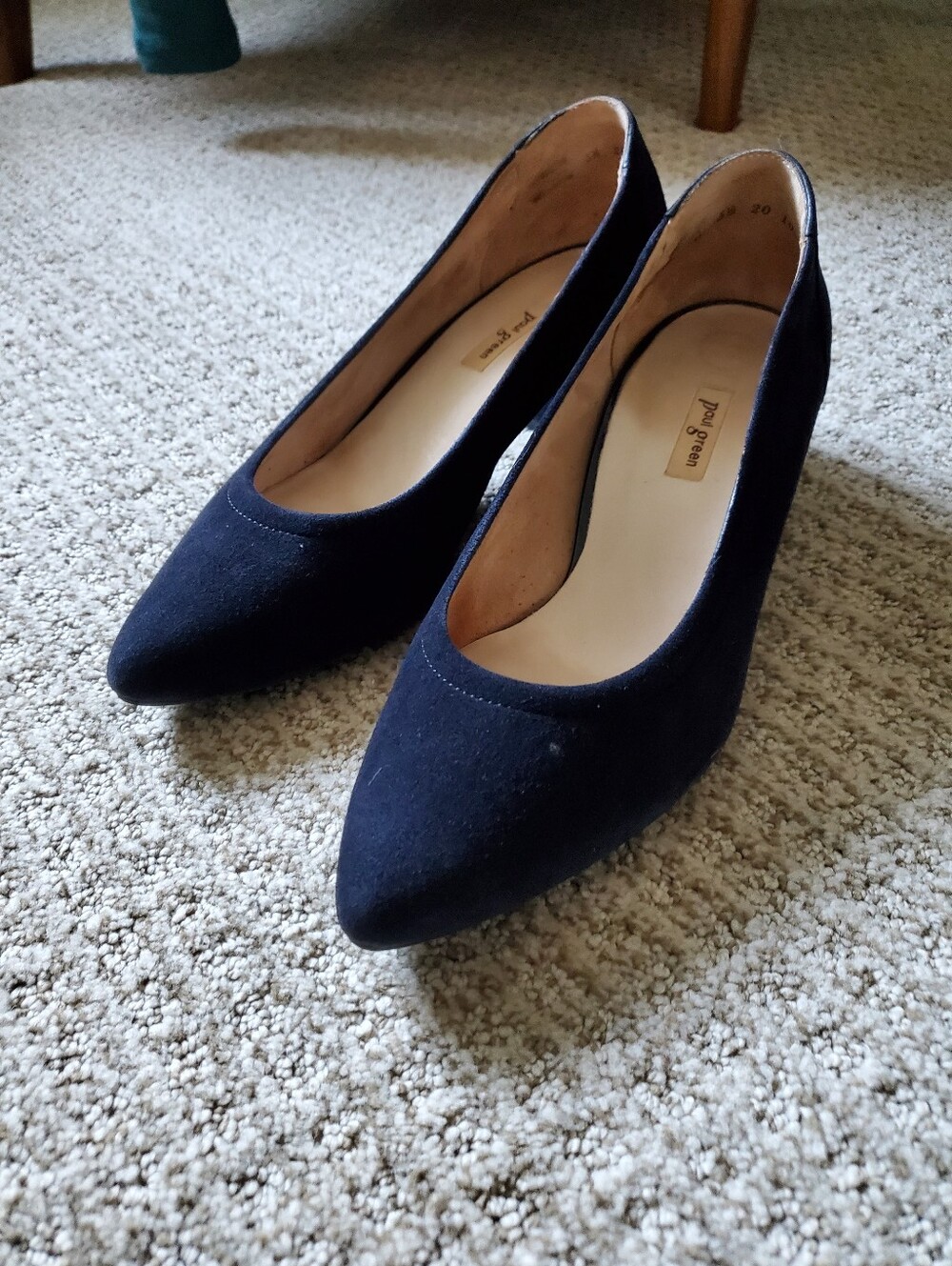 Paul Green Tammy Block-heel Pumps, Deep Navy Suede (5.5 UK, 8.0 US)